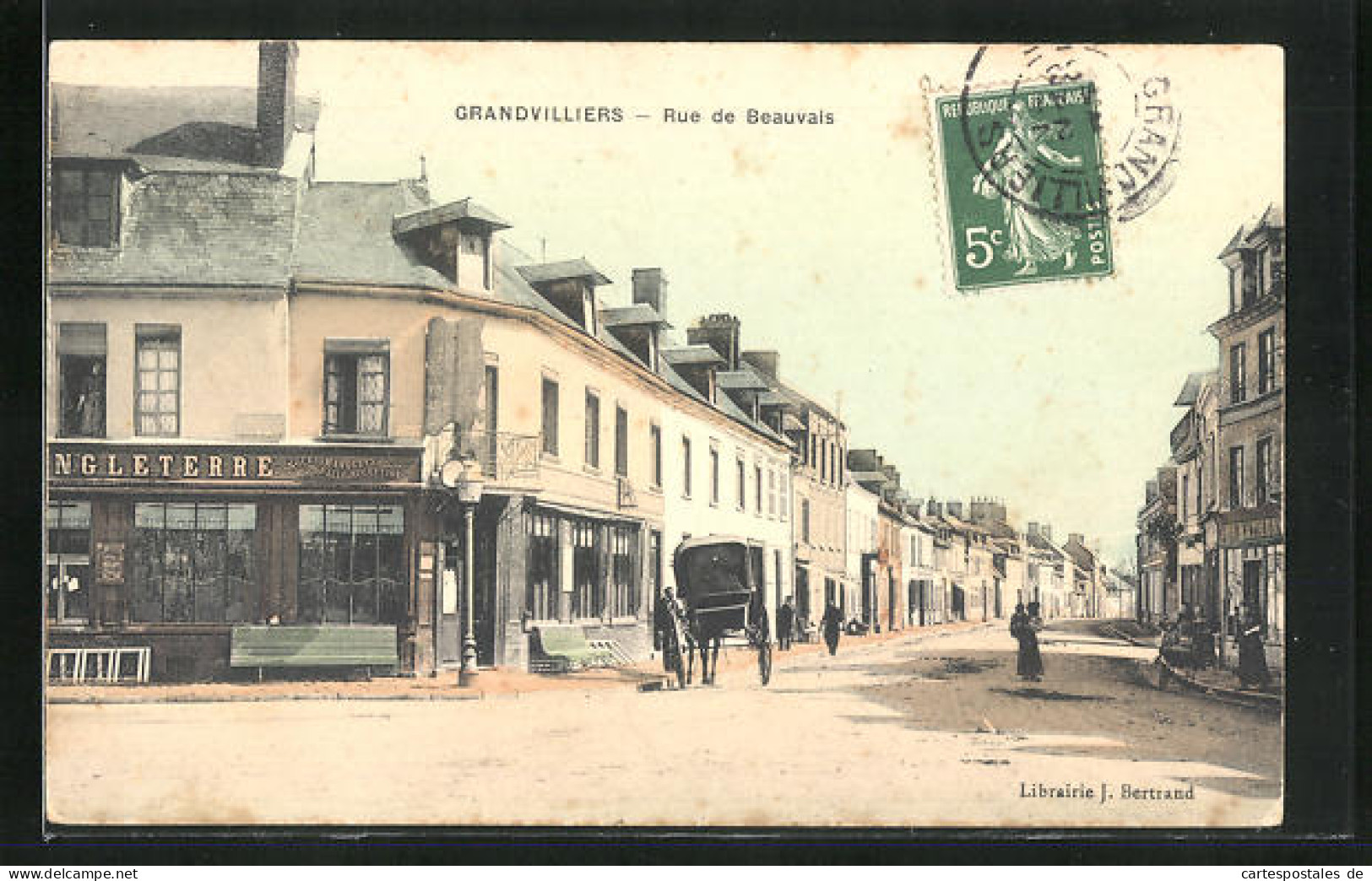CPA Grandvilliers, Rue De Beauvais, Vue De La Rue  - Grandvilliers