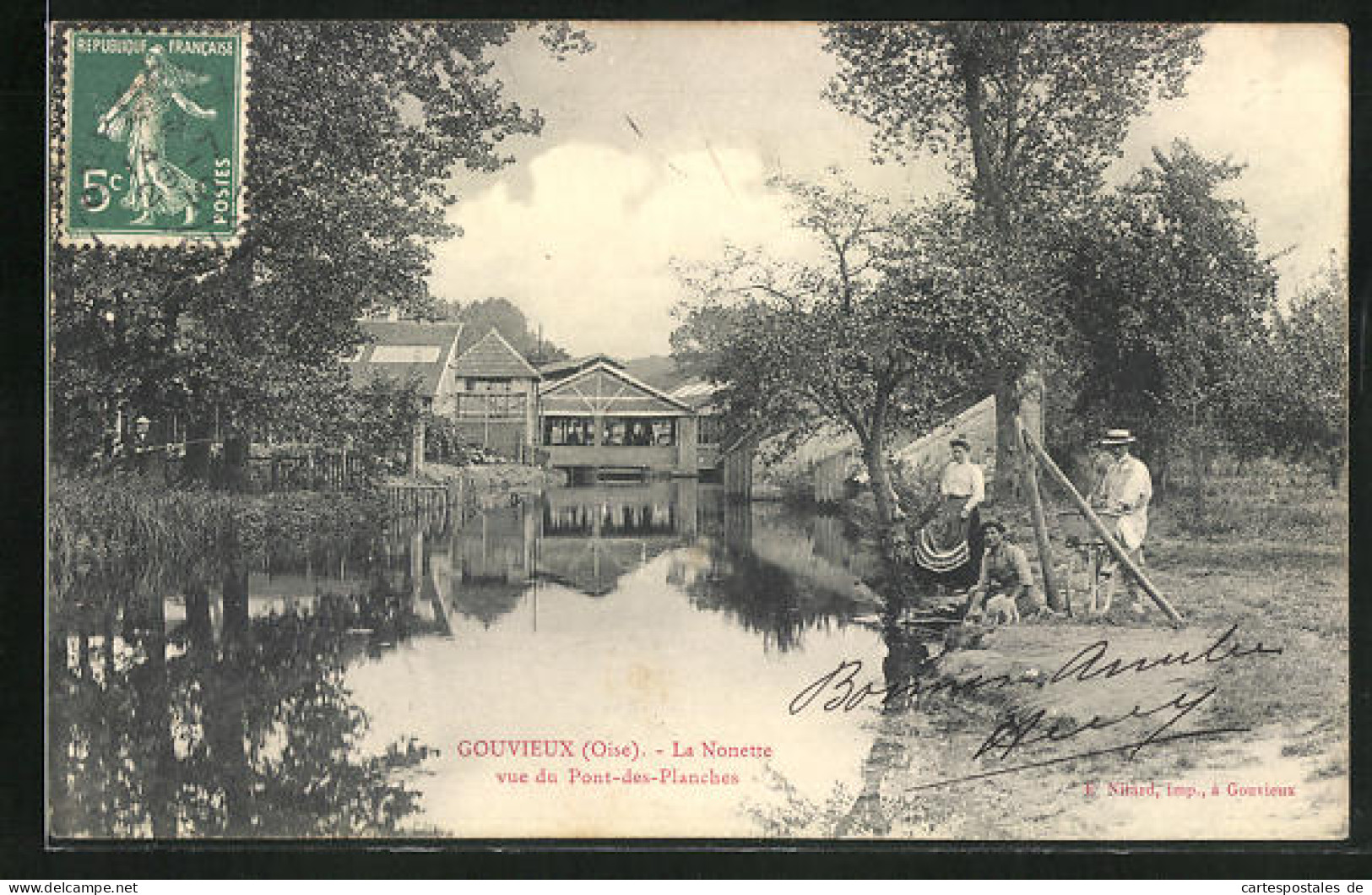 CPA Gouvieux, La Nonette Vue Du Pont-des-Planches  - Gouvieux