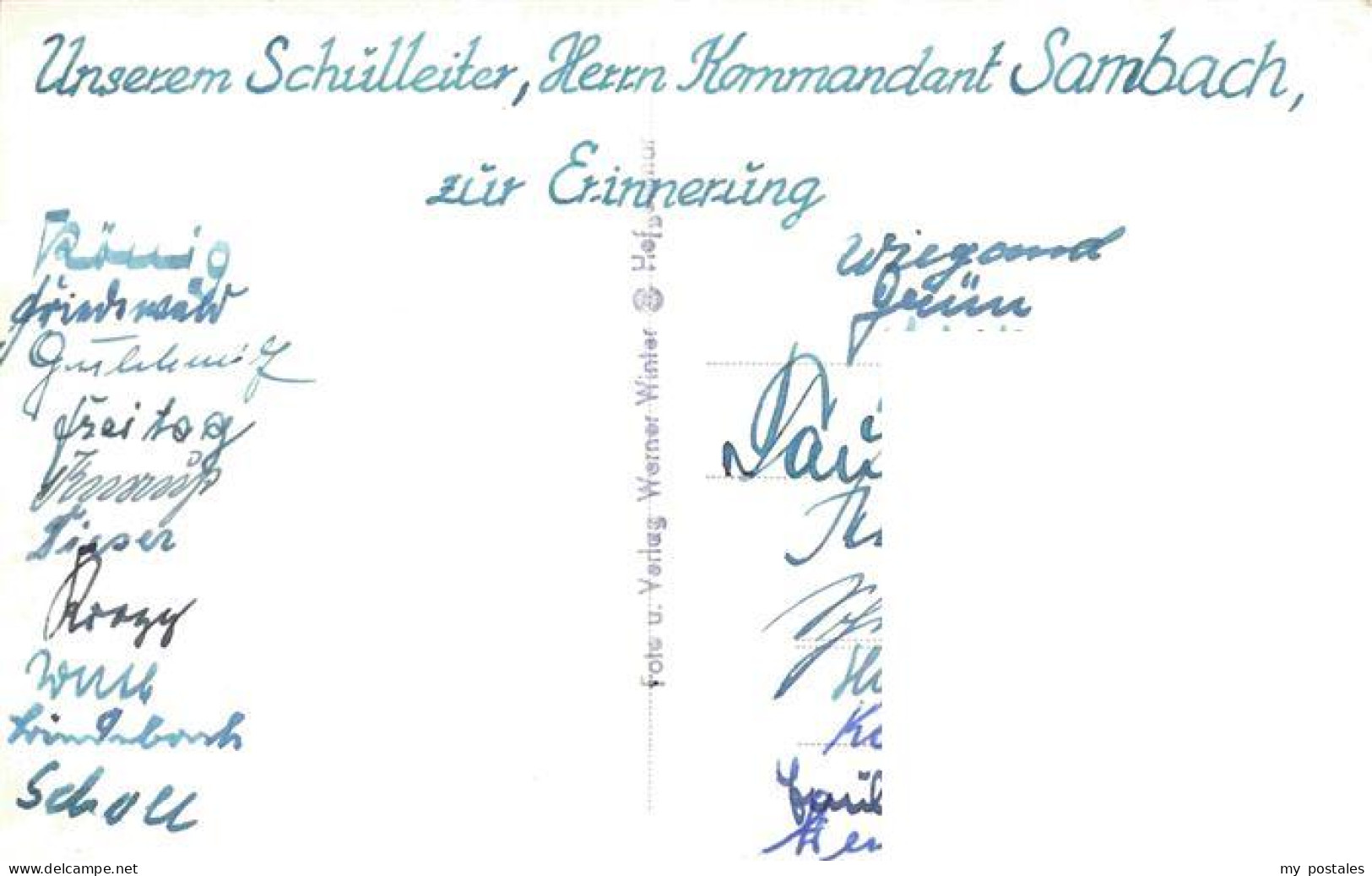 73974340 Hofgeismar Erinnerungskarte Unserem Schulleiter Kommandant Sambach Lehr - Hofgeismar