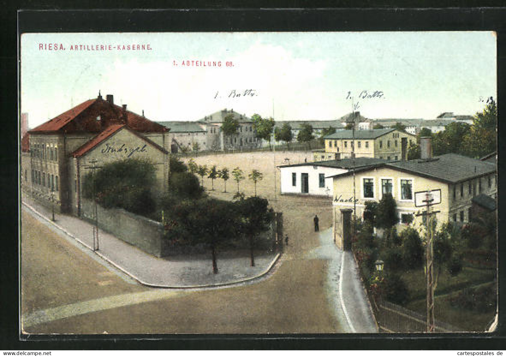 AK Riesa, Artillerie-Kaserne, 1. Abteilung 68  - Riesa