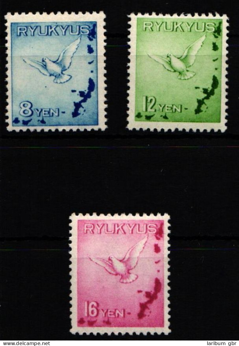 Ryukyus-Inseln 15-17 Postfrisch MiNr 17 Mit Kleinem Gummifehler #KS355 - Ryukyu Islands