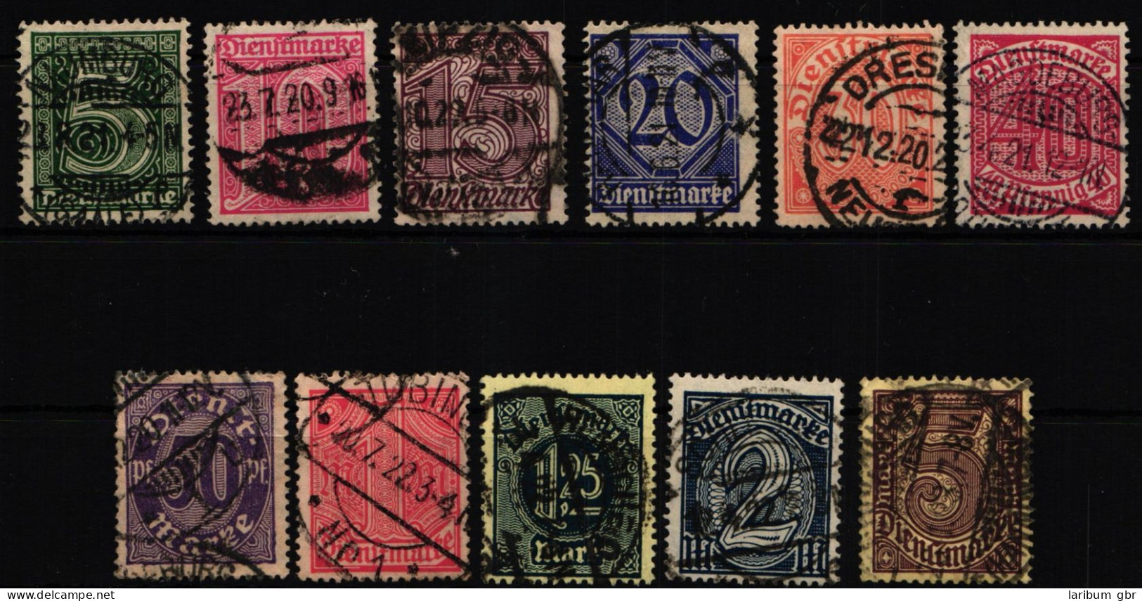 Deutsches Reich Dienstmarken 23-33 Gestempelt #JU563 - Dienstzegels
