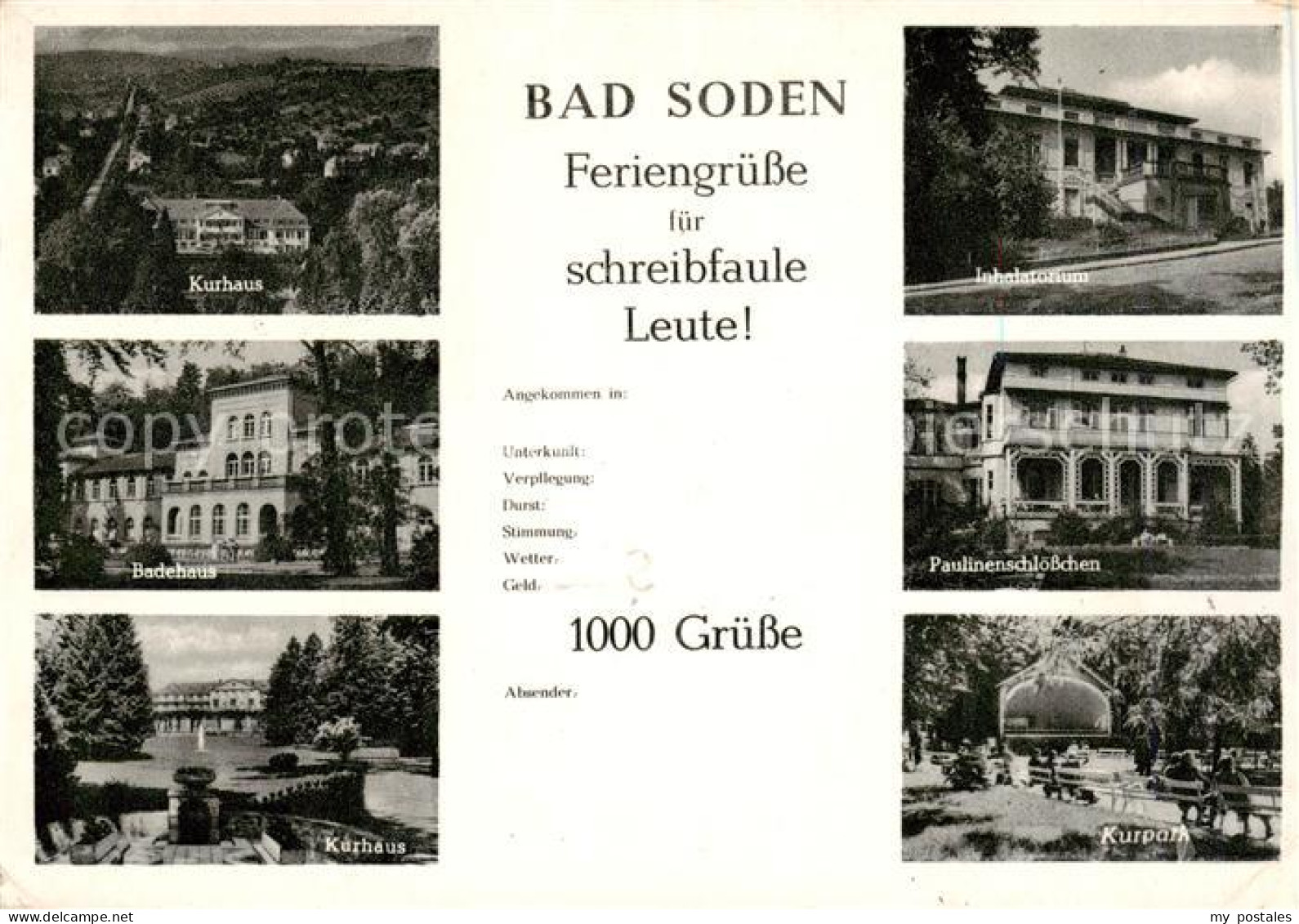 73863213 Bad Soden  Taunus Kurhaus Baehaus Inhalatorium Paulinenschloesschen Kur - Bad Soden