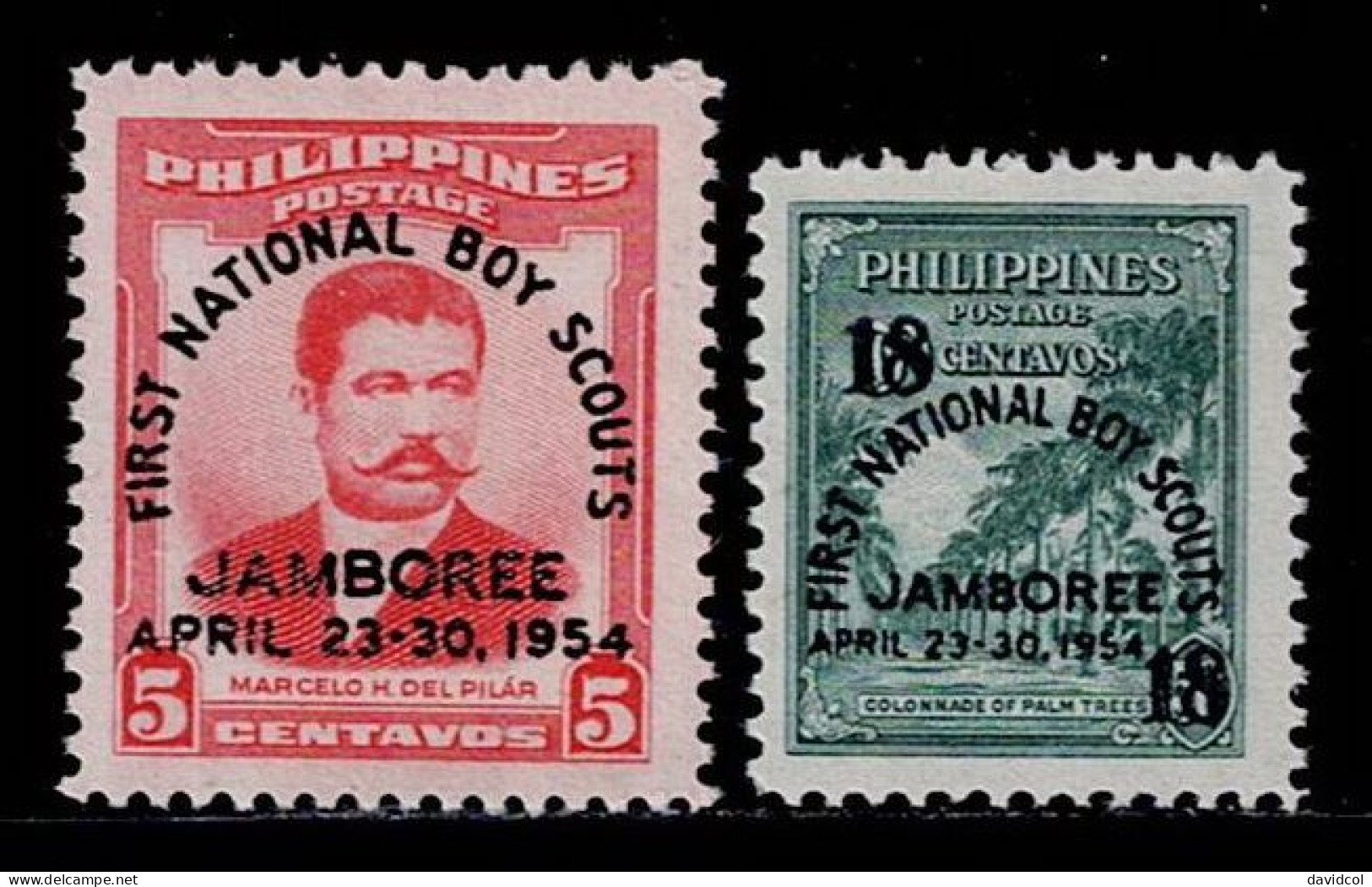 FIL-09- PHILIPPINES - 1954 - MNH -SCOUTS- 1ST NATIONAL BOY SCOUT JAMBOREE - Philippines