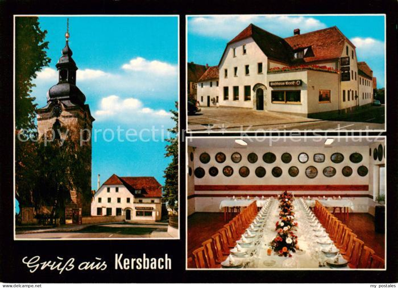 73863036 Kersbach Oberfranken Gasthaus Greif Festtafel Kirche Kersbach Oberfrank - Forchheim