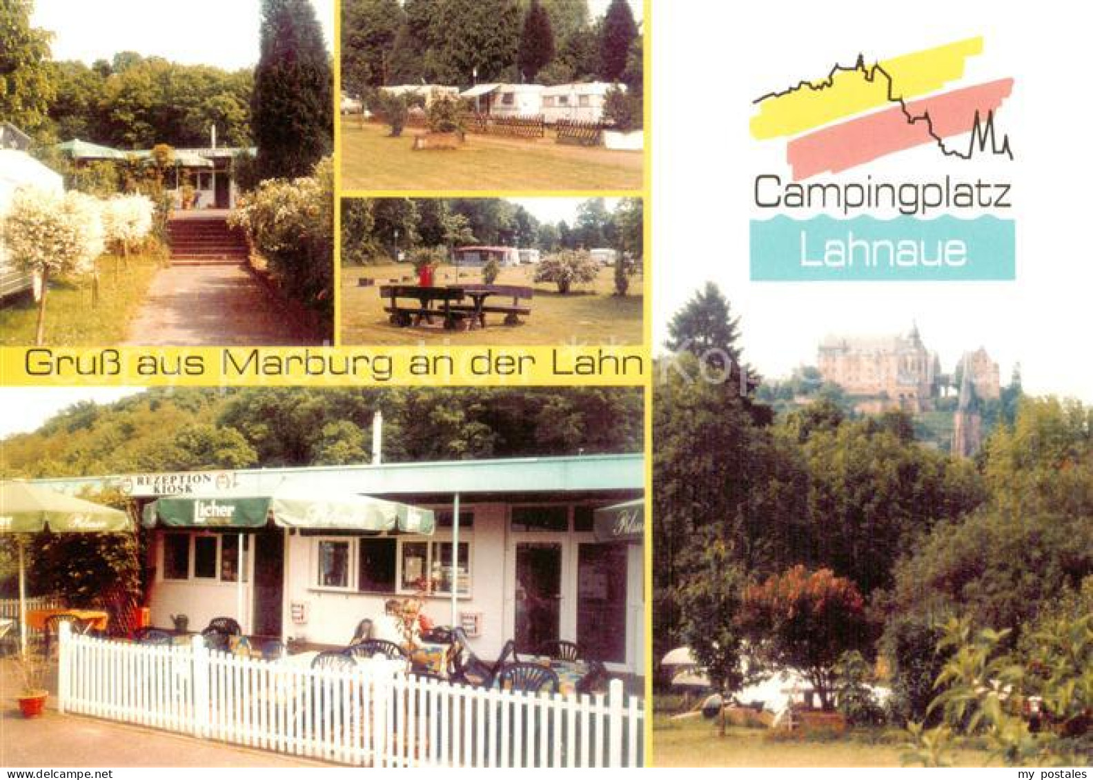 73863020 Marburg Lahn Campingplatz Lahnaue Blick Zum Schloss Marburg Lahn - Marburg