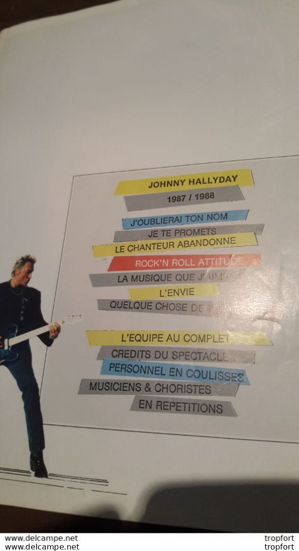 SUPERBE Programme JOHNNY HALLYDAY 1987 Star Chanson Chanteur Smeth - Programs