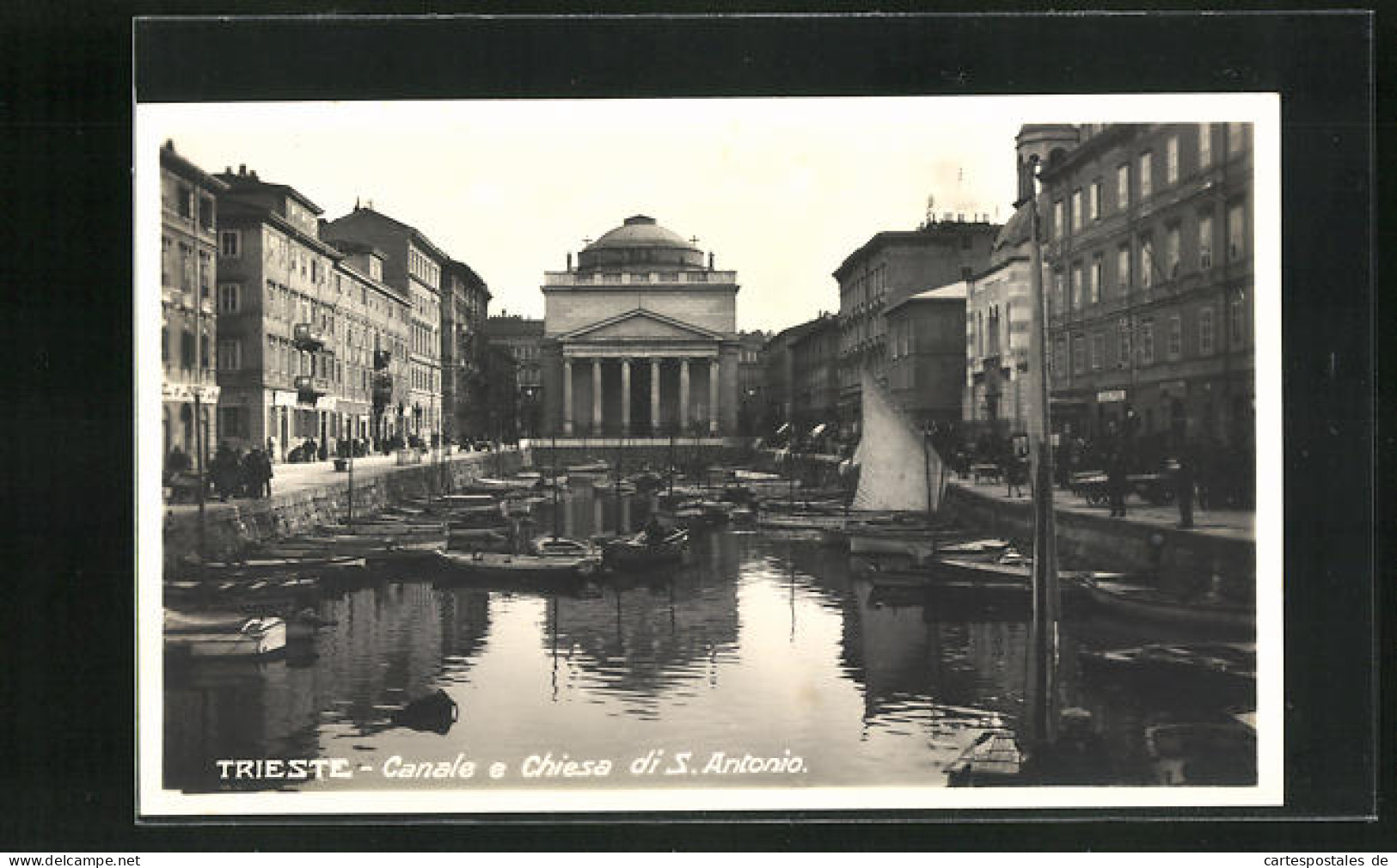 Cartolina Trieste, Canale E Chiesa Di S. Antonio  - Trieste (Triest)