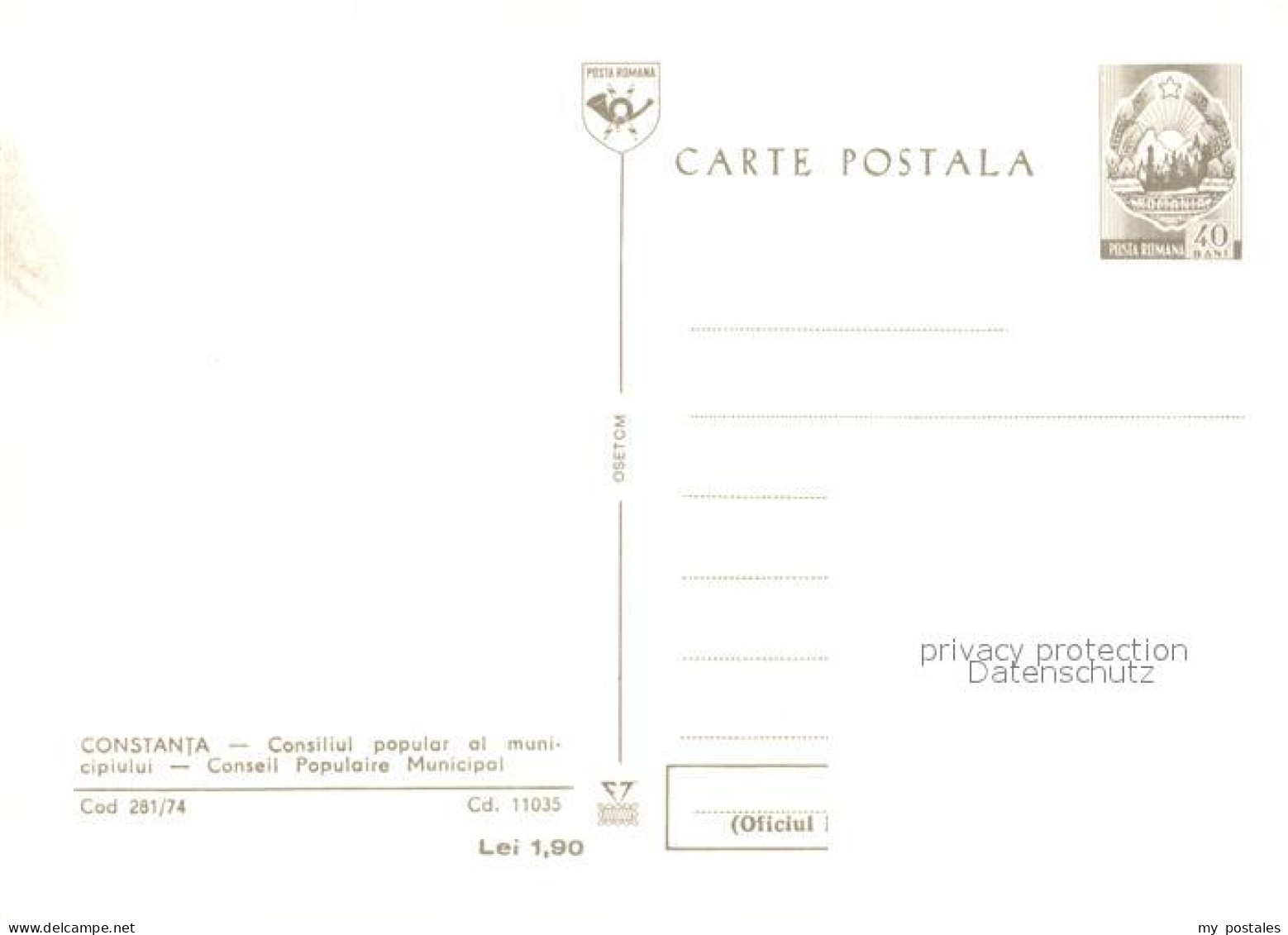 73598390 Constanta Conseil Populaire Municipal Constanta - Rumänien