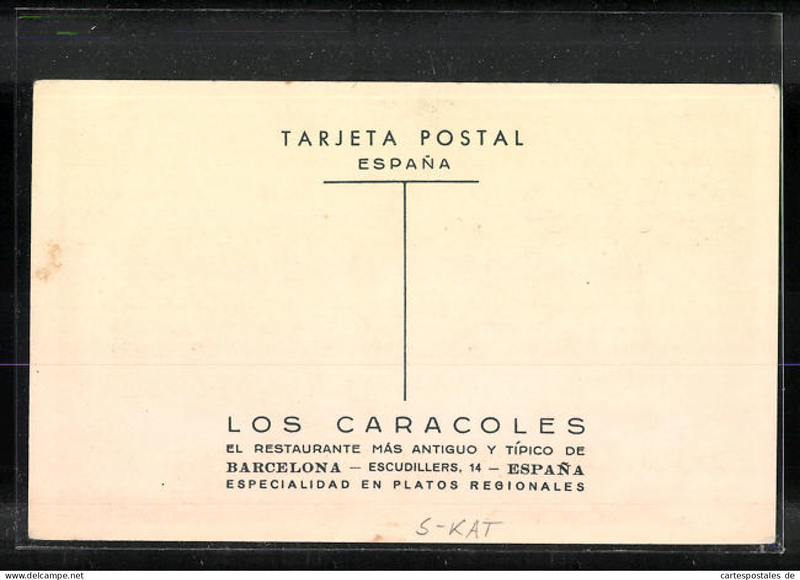 Postal Barcelona, Restaurante Los Caracoles, Escudillers, 14  - Barcelona