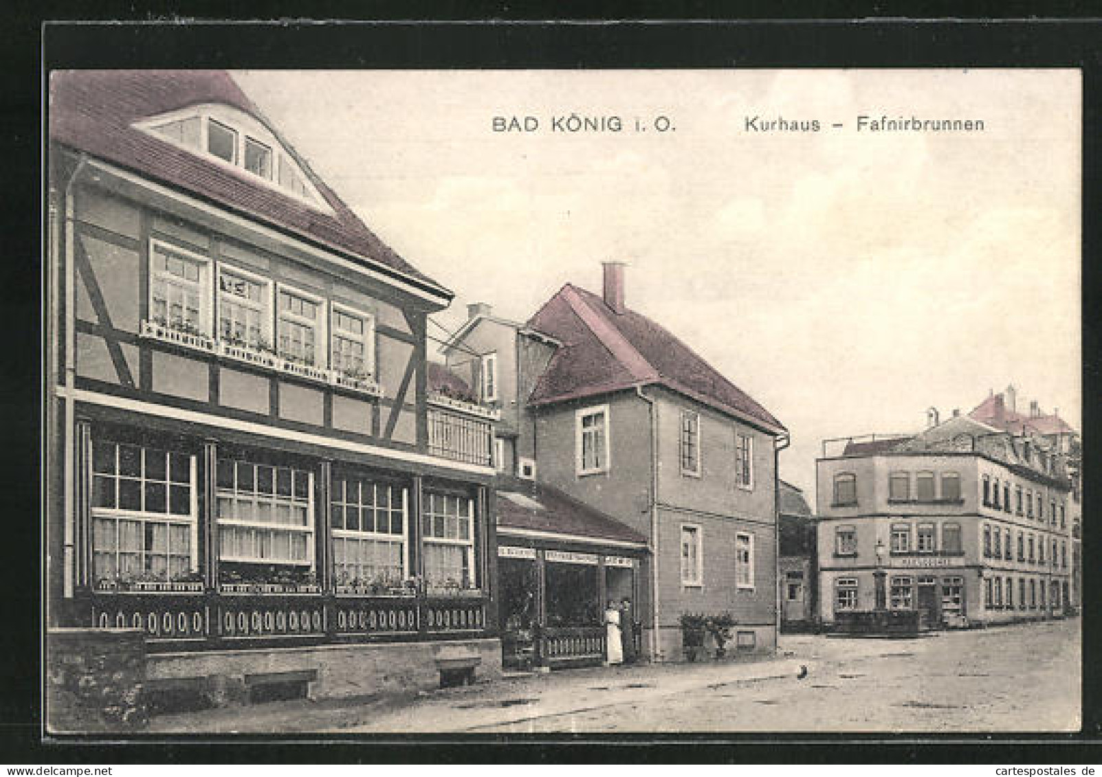 AK Bad König I. O., Hotel-Kurhaus Fafnirbrunnen  - Bad König