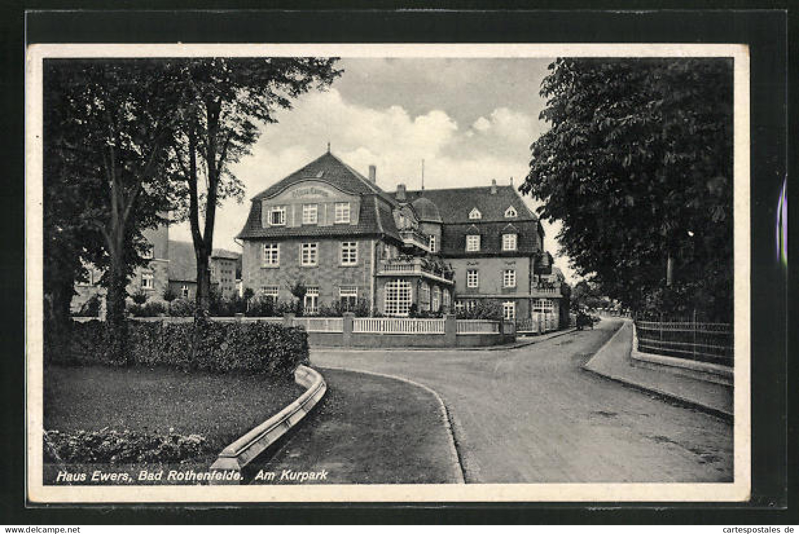 AK Bad Rothenfelde, Partie Am Kurpark Mit Hotel Haus Ewers  - Bad Rothenfelde