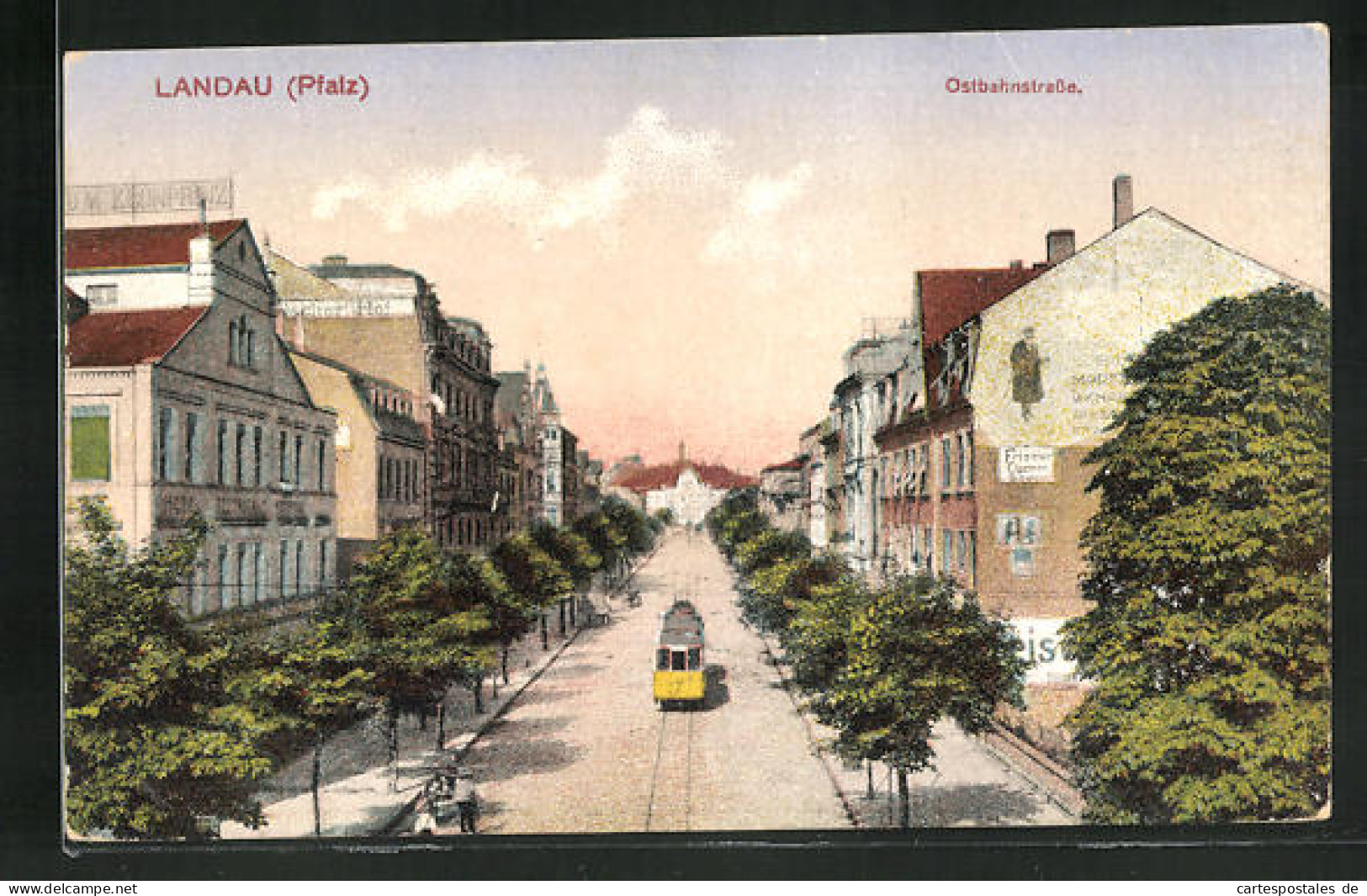 AK Landau / Pfalz, Ostbahnstrasse, Strassenbahn  - Landau