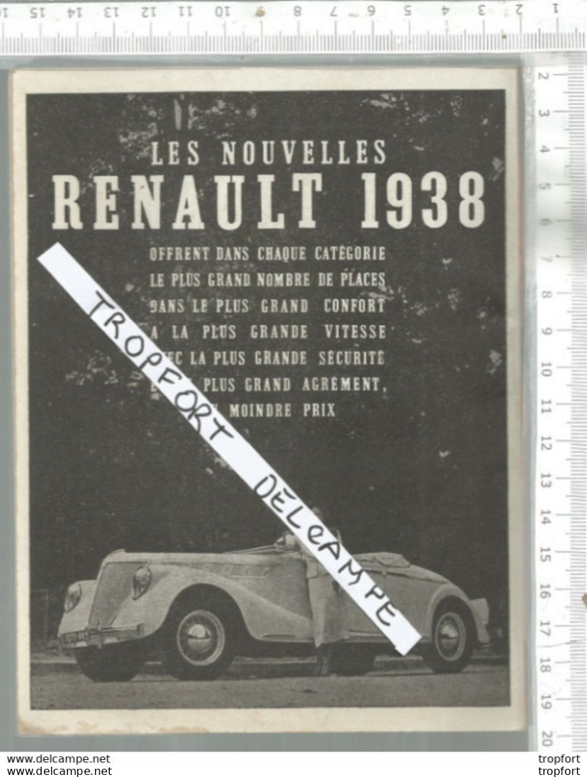 PG / Vintage // PROGRAMME THEATRE CAPITOLE TOULOUSE  La Chauve Souris  Publicité RENAULT 1938 Voiture - Programmes
