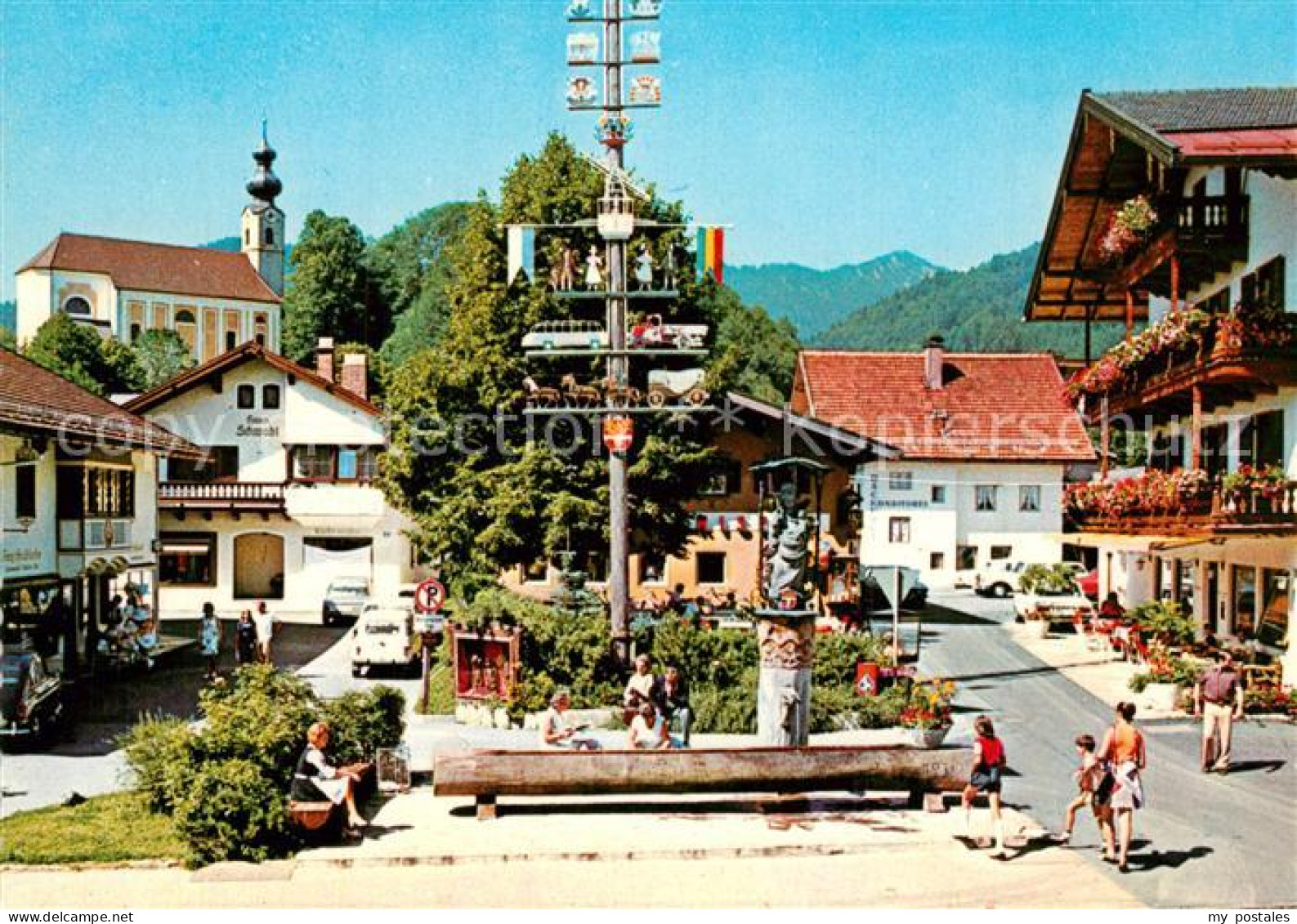 73597230 Ruhpolding Dorfplatz Mit Pfarrkirche St Georg Ruhpolding - Ruhpolding