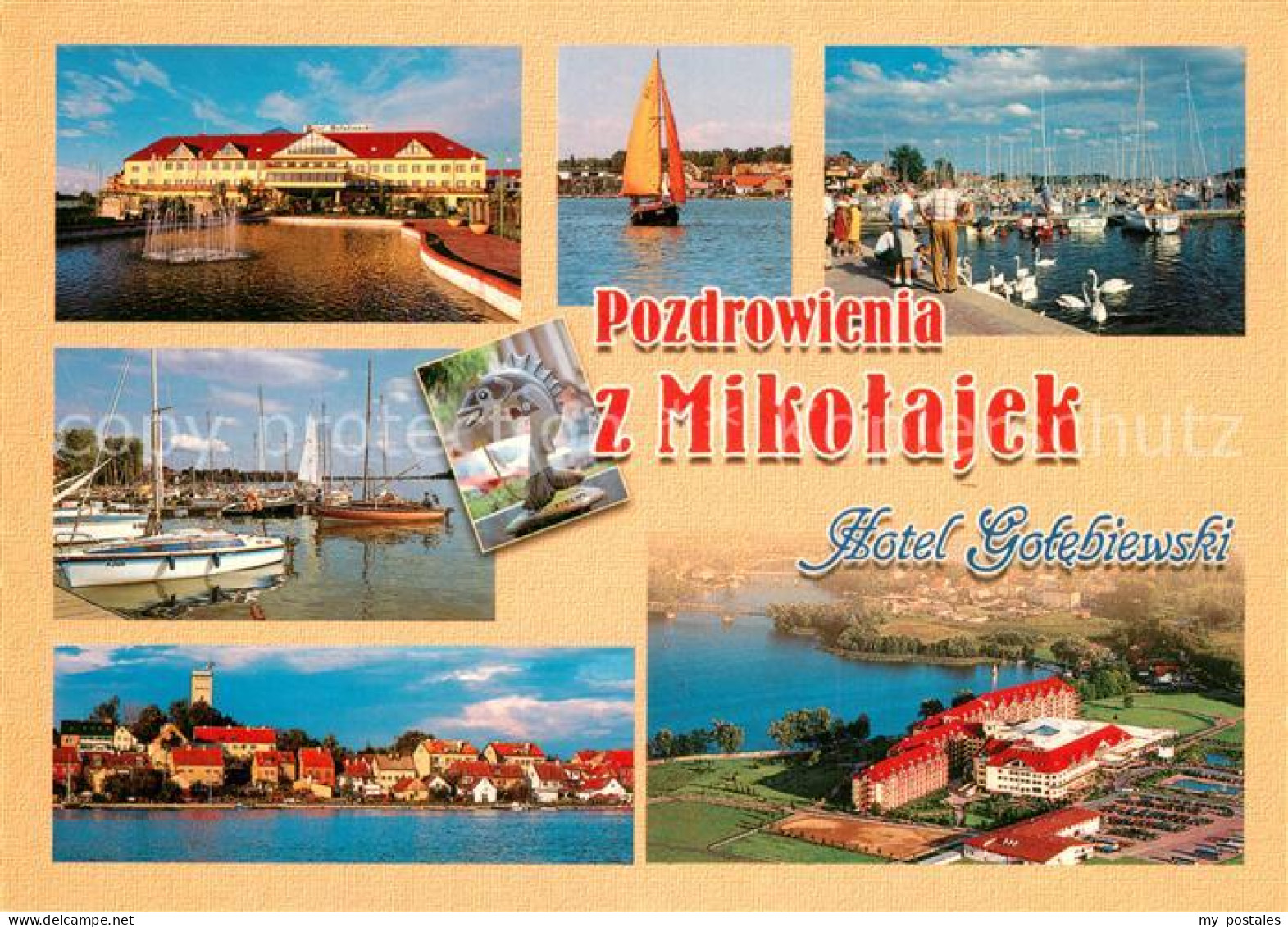 73597140 Mikolajki Ostpreussen Stadtansicht Hotel Hafen Segelboote Spirdingsee F - Pologne