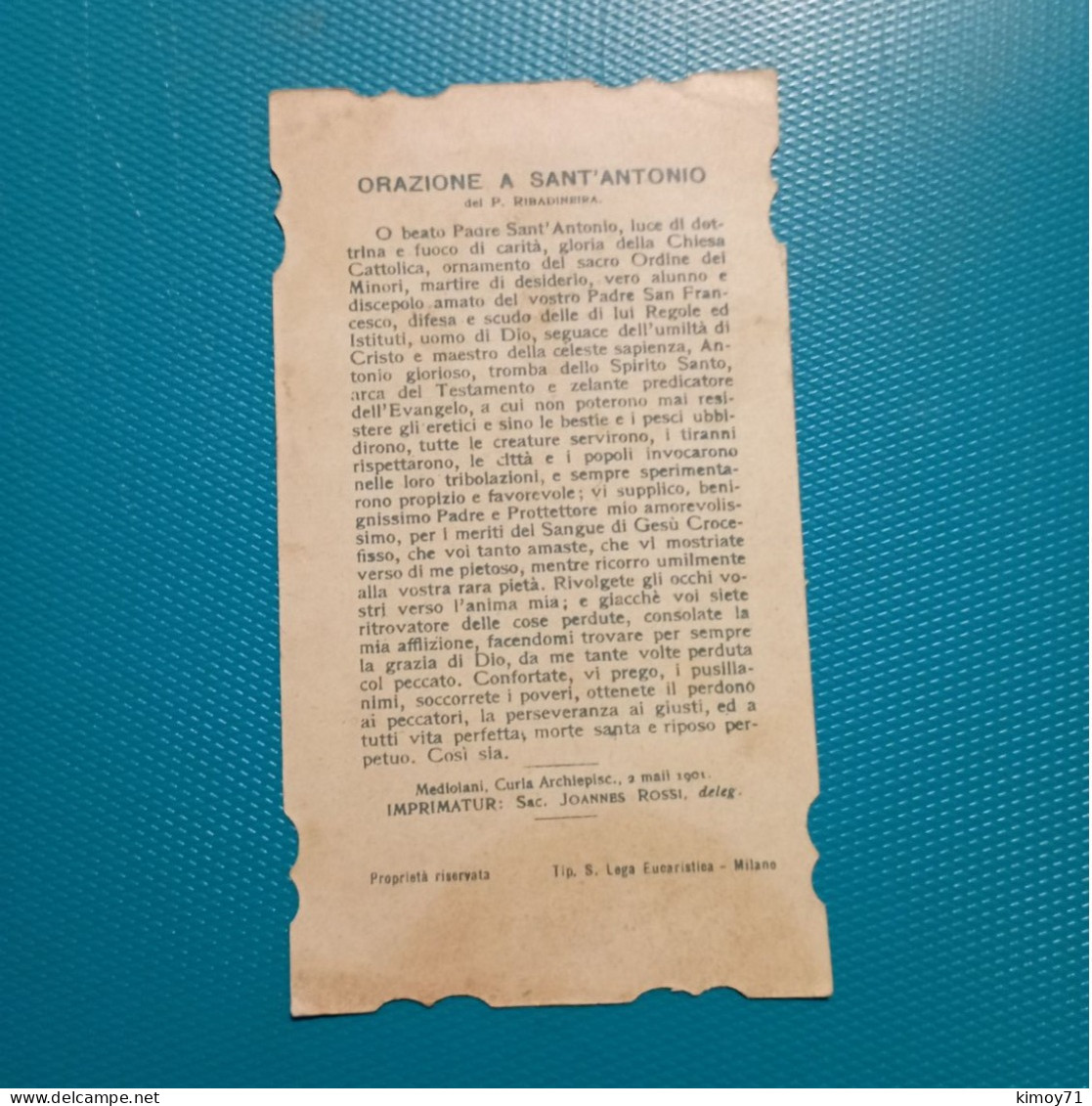 Santino Sant'Antonio Di Padova. 1901 - Religion & Esotérisme