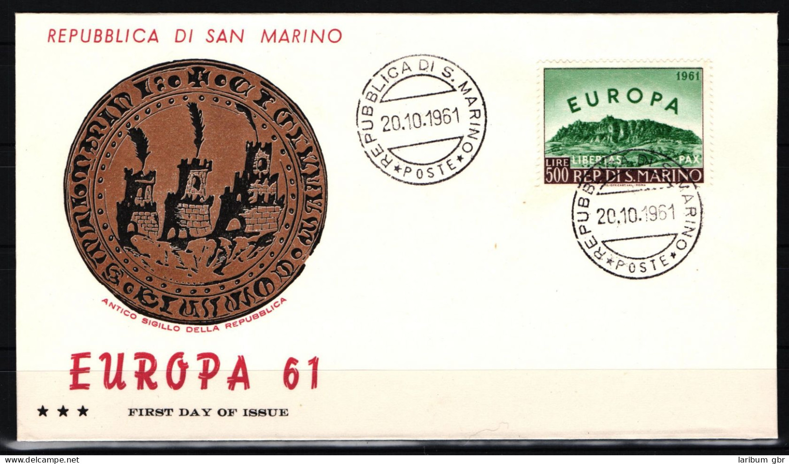 San Marino 700 Gestempelt Ersttagsbrief FDC Cept 1961 #JS303 - Andere & Zonder Classificatie