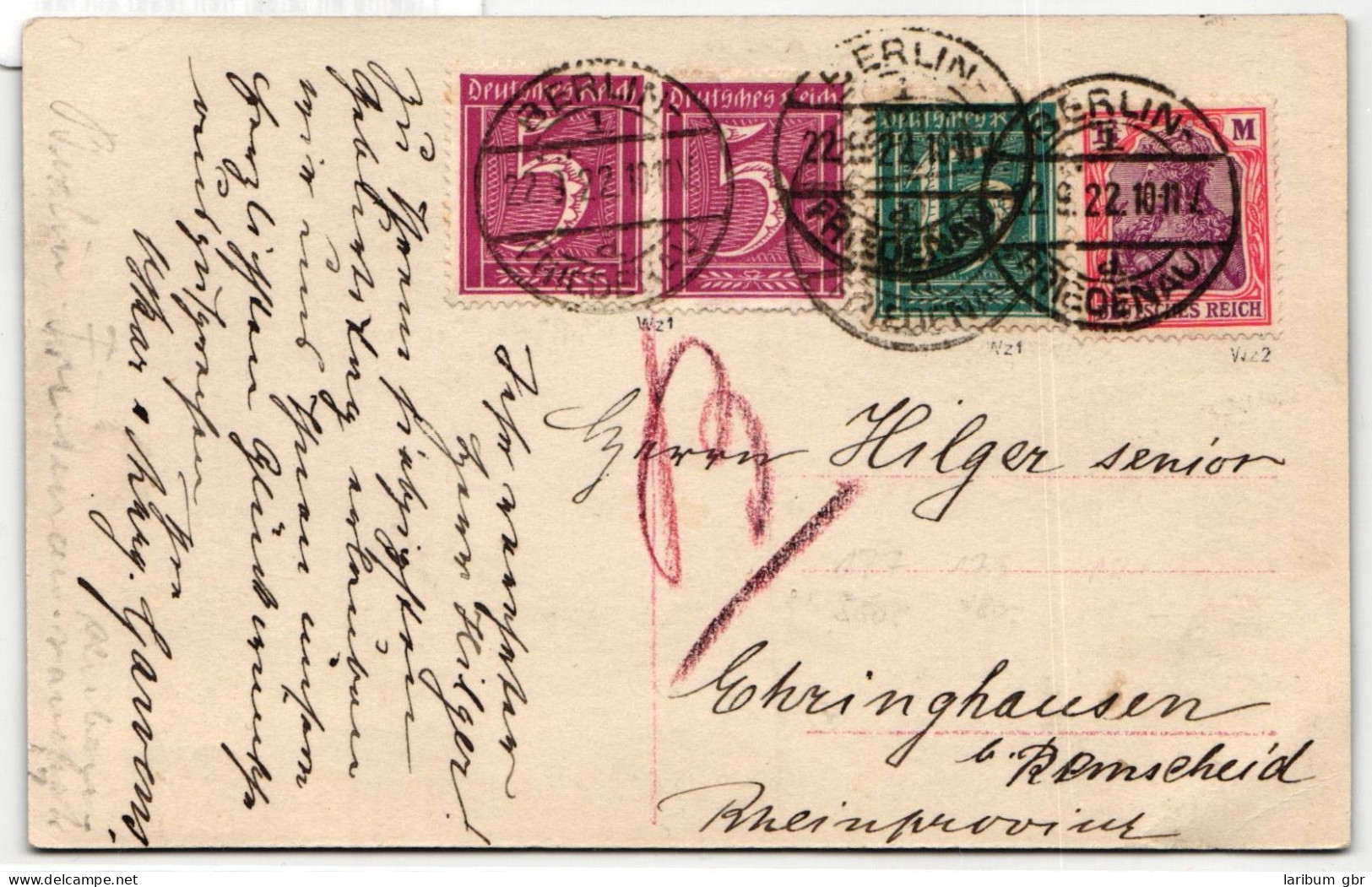 Deutsches Reich 158, 160, 198 Auf Postkarte Geprüft Infla #JX175 - Other & Unclassified