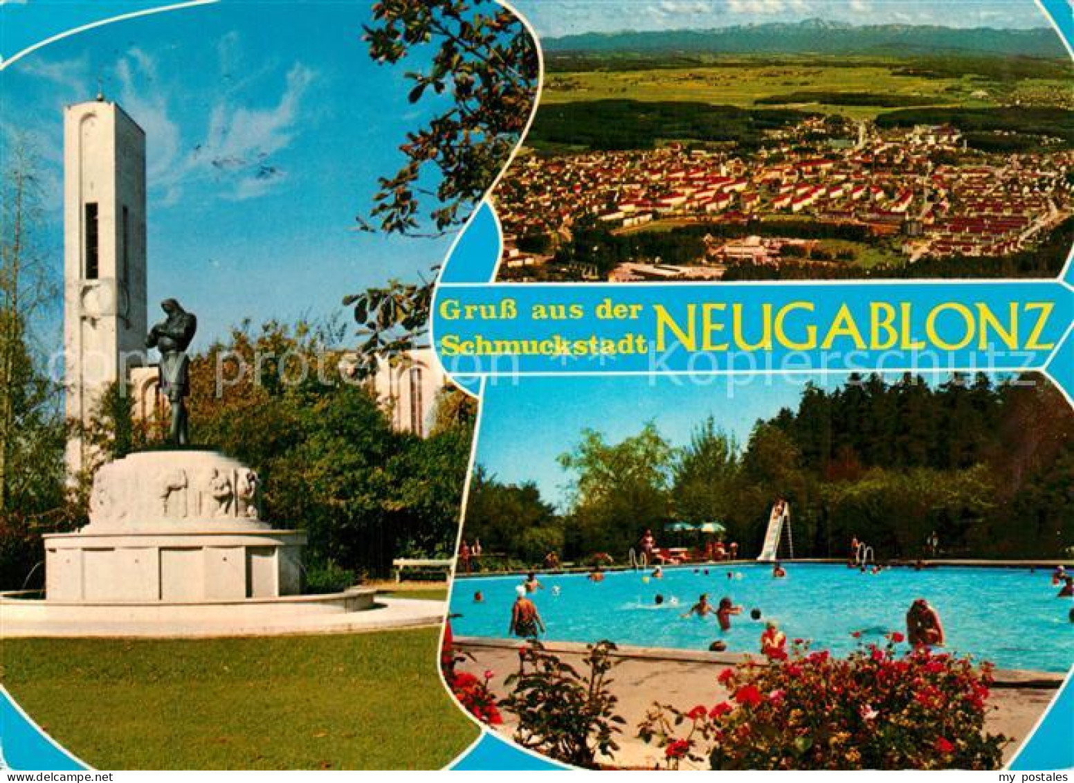 73596831 Neugablonz Monument Panorama Schwimmbad Neugablonz - Kaufbeuren