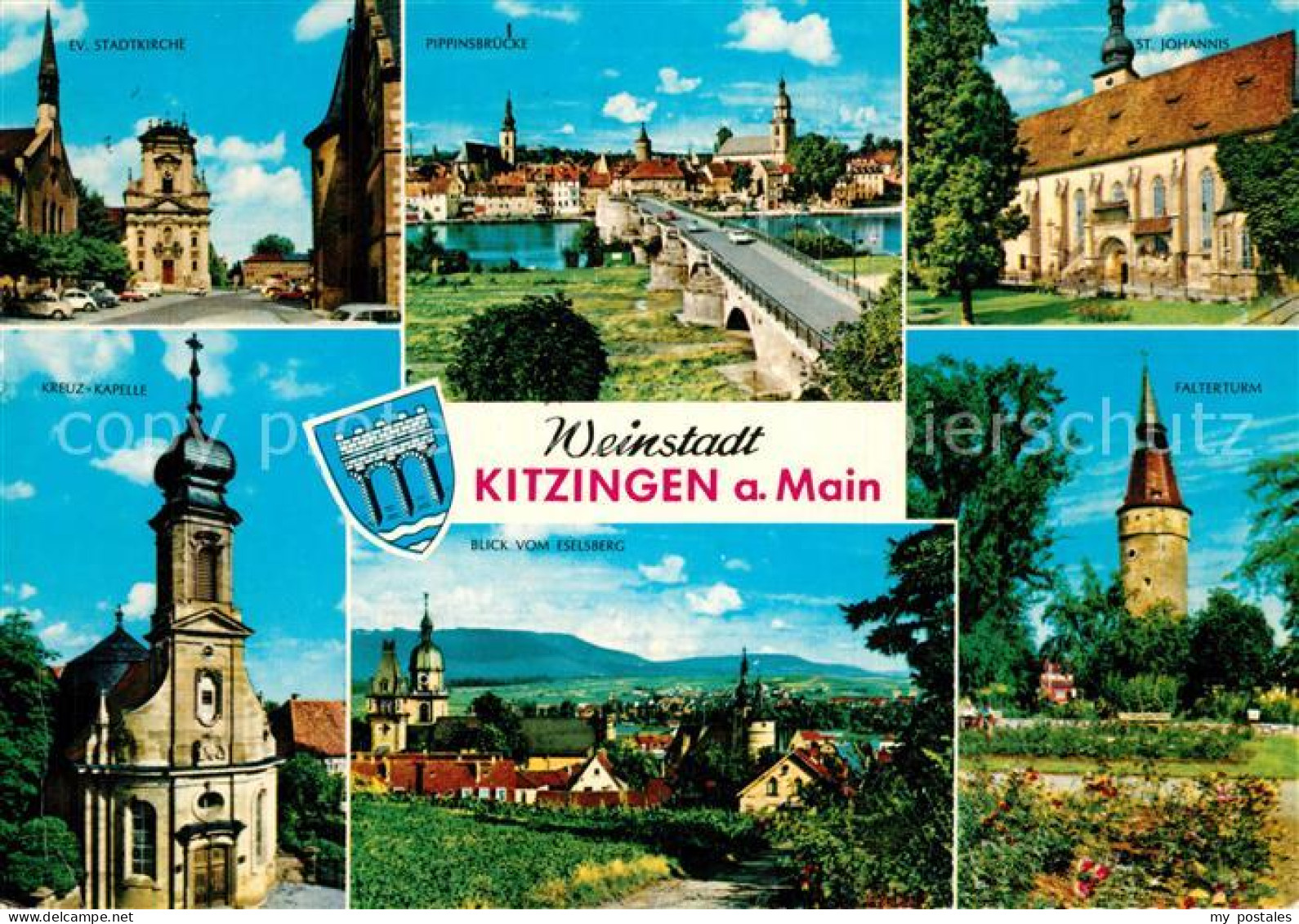 73596805 Kitzingen Main Ev Stadtkirche Pippinsbruecke St Johannes Kreuz Kapelle  - Kitzingen