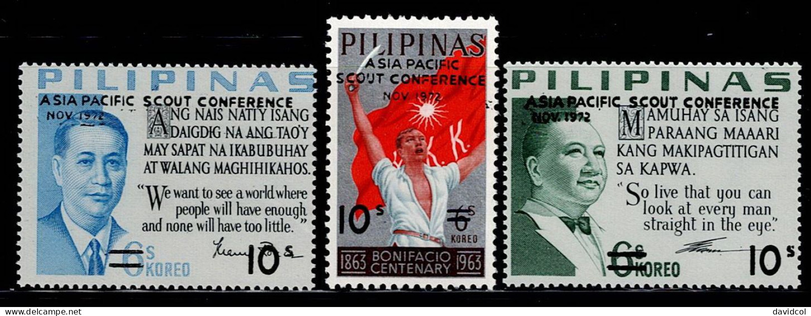 FIL-18- PHILIPPINES - 1972 - MNH -SCOUTS- ASIA-PACIFIC SCOUT CONFERENCE - Filipinas
