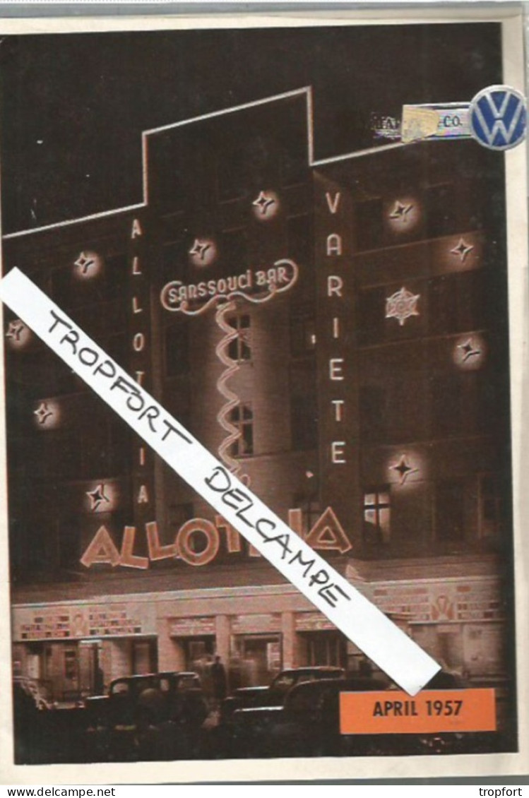 XC / Vintage // PROGRAMME ALLOTRIA CIRQUE 1957  HAMBURG Germany ALLEMAGNE Cleona FREED - Programma's