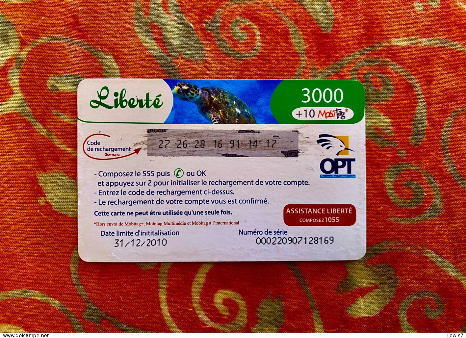 Phonecard With TURTLE - New-Caledonia - Tortugas