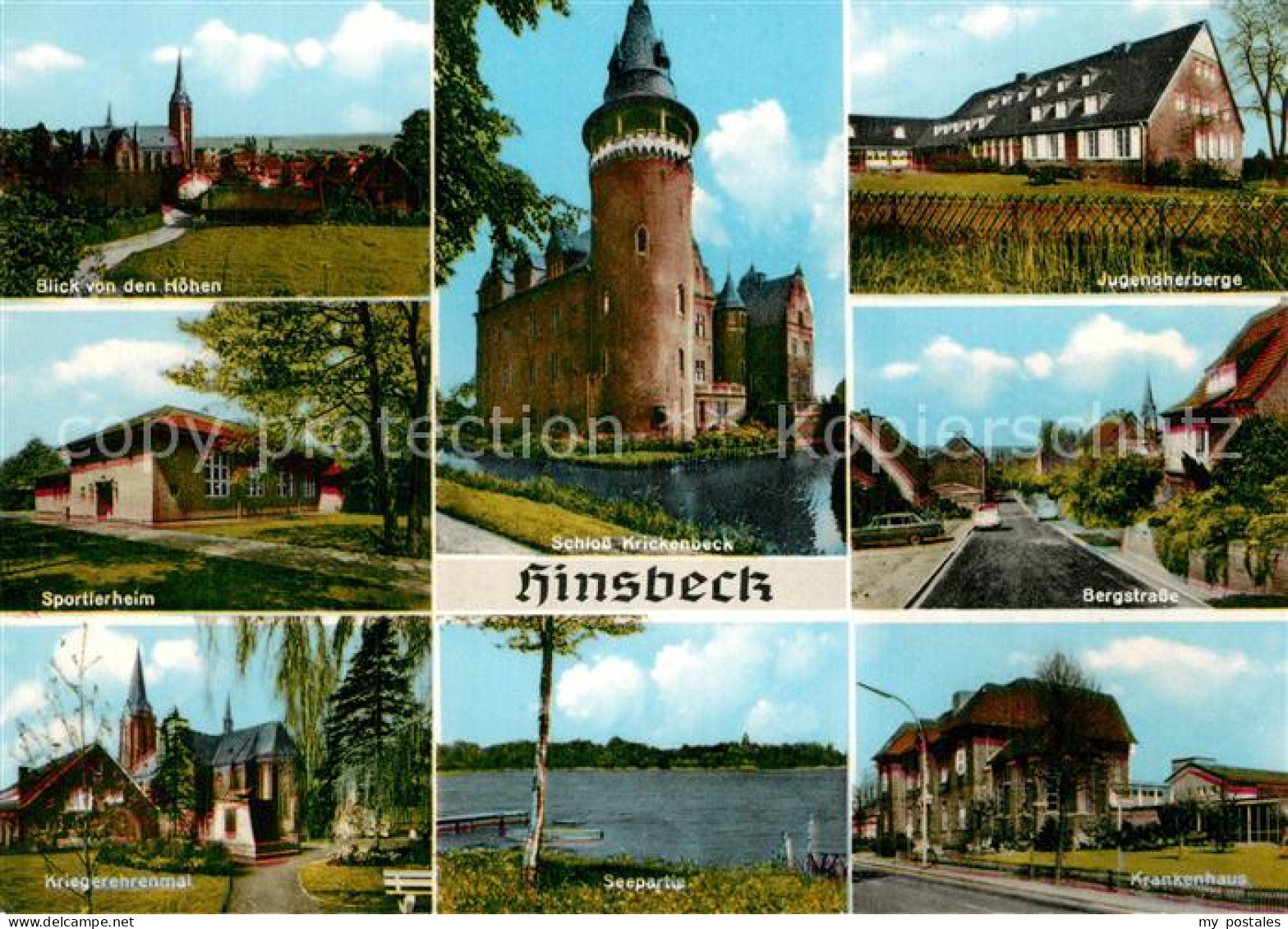 73596204 Hinsbeck Stadtpanorama Sportlerheim Kriegerehrenmal Schloss Krickenbeck - Nettetal