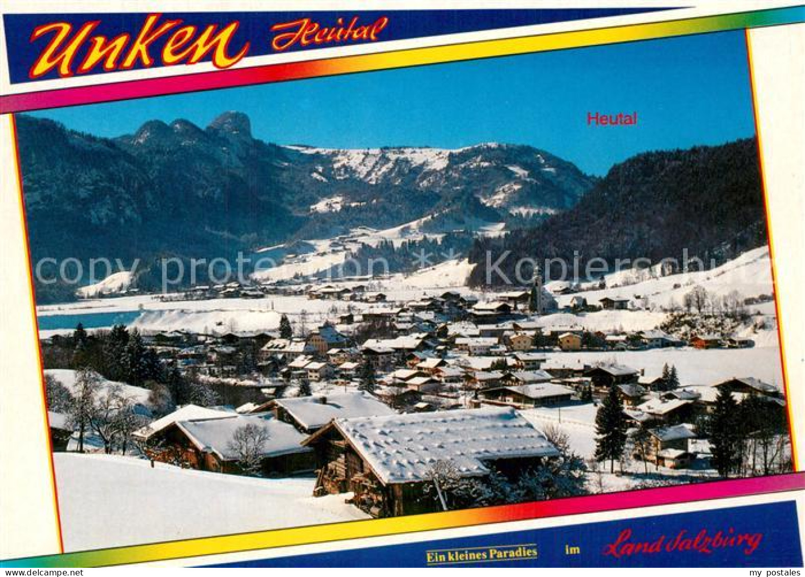 73596139 Unken Winterpanorama Urlaubsort Mit Skiparadies Heutal Unken - Autres & Non Classés