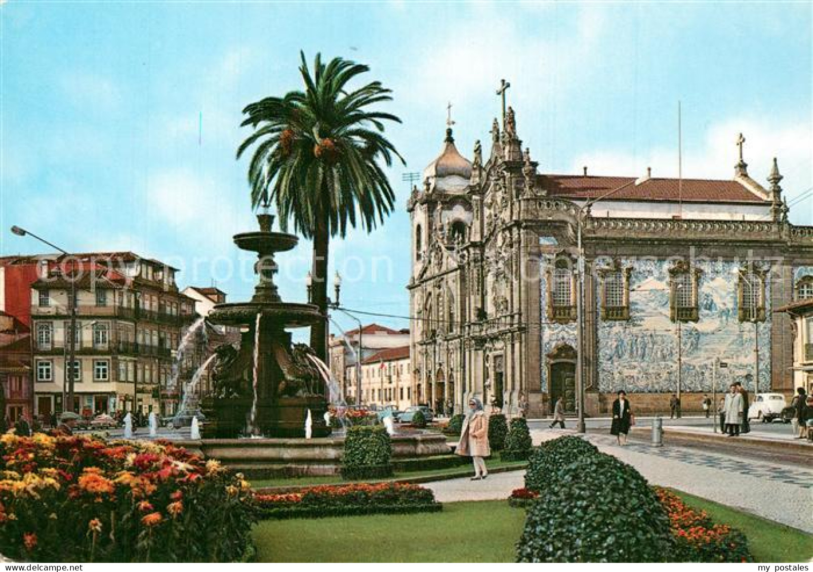 73596137 Porto Portugal Praca Da Universidade Igreja Universitaetsplatz Brunnen  - Autres & Non Classés