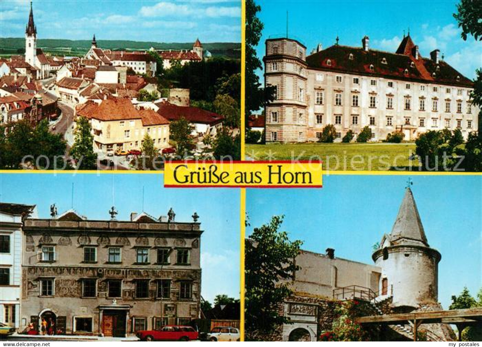 73595948 Horn Niederoesterreich Uebersicht Schloss Sgraffitohaus Museum Horn Nie - Autres & Non Classés