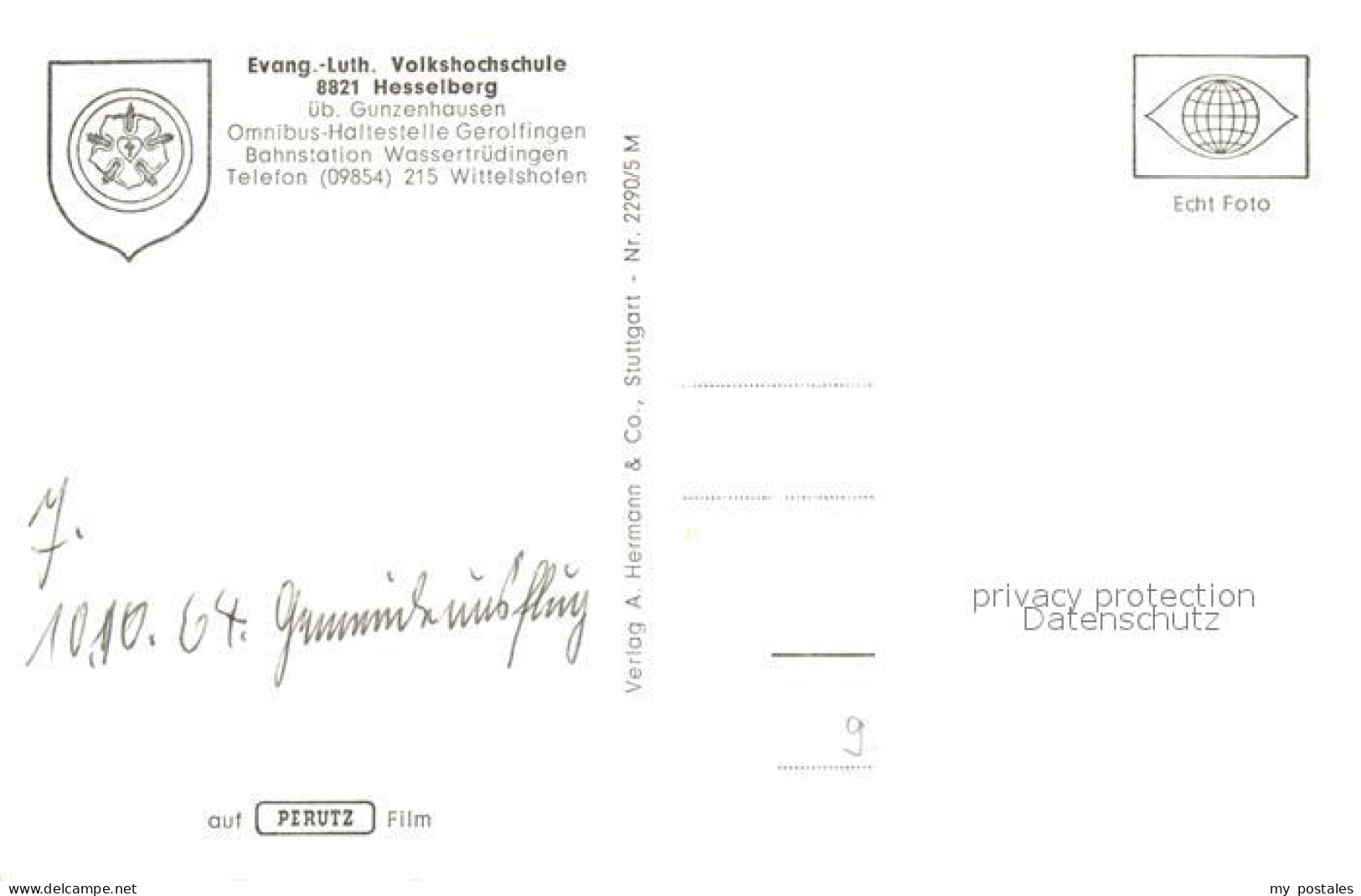 73595669 Hesselberg Gunzenhausen Evangelisch Lutherische Volkshochschule Hesselb - Gunzenhausen