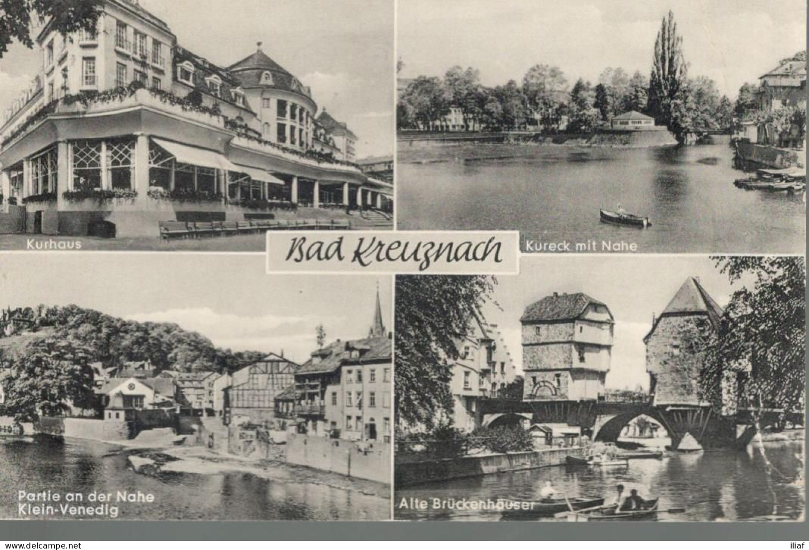 Germany Bad Kreuznach. Illustrated View Posted Postcard - Bad Kreuznach