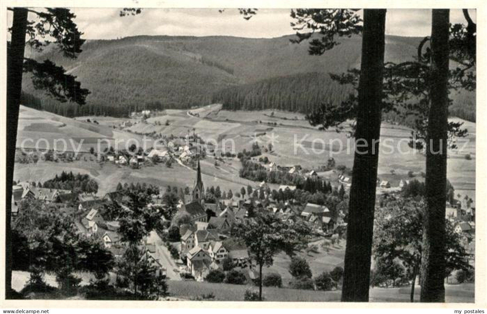 73595629 Baiersbronn Schwarzwald Panorama Luftkurort Ansicht Vom Waldrand Aus Ba - Baiersbronn