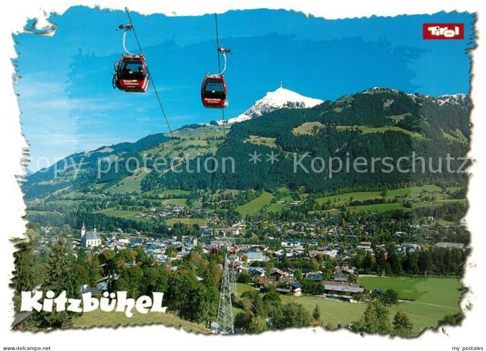 73595565 Kitzbuehel Tirol Mit Kitzbueheler Horn Neue Hahnkammbahn Kitzbuehel Tir - Andere & Zonder Classificatie