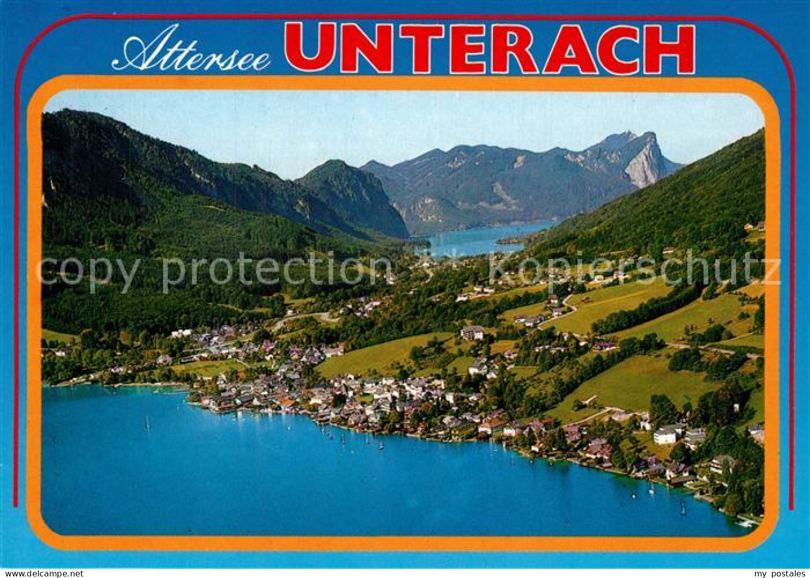 73595563 Unterach Attersee Mit Mondsee Und Drachenwand Unterach Attersee - Autres & Non Classés