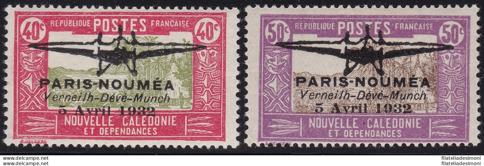 1932 NUOVA CALEDONIA , Yvert A 1/2  MLH/* - Other & Unclassified