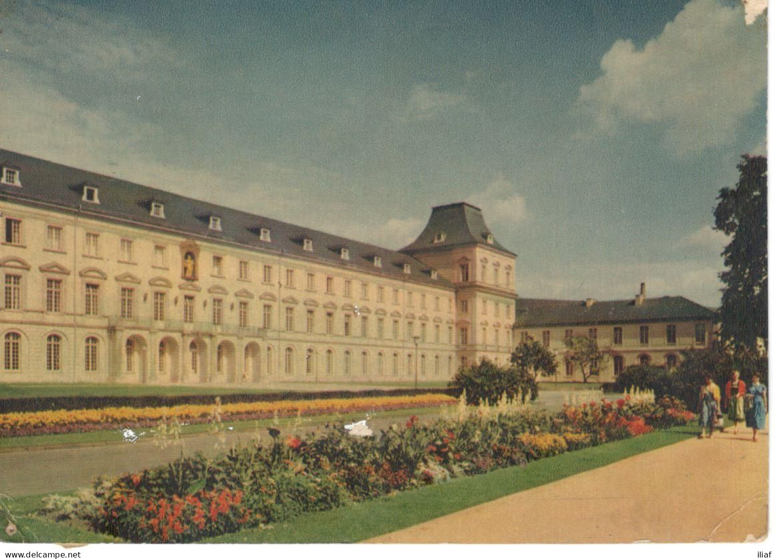 Germany Bonn, University. Illustrated View Posted Postcard - Bonn