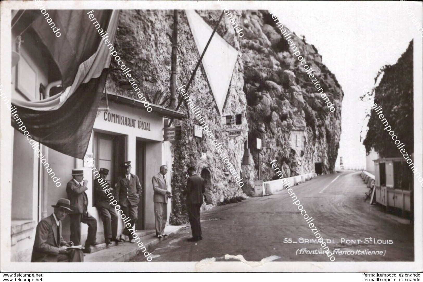 Af822 Cartolina Grimaldi Pont St.louis Frontiera Franco Italiana Imperia Liguria - Imperia