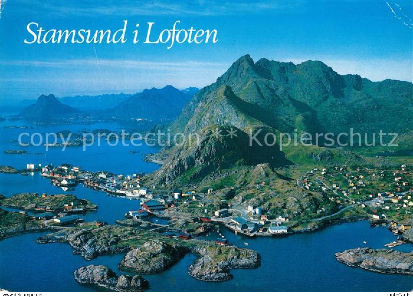 73356769 Stamsund Lofoten Fliegeraufnahme Stamsund - Norwegen