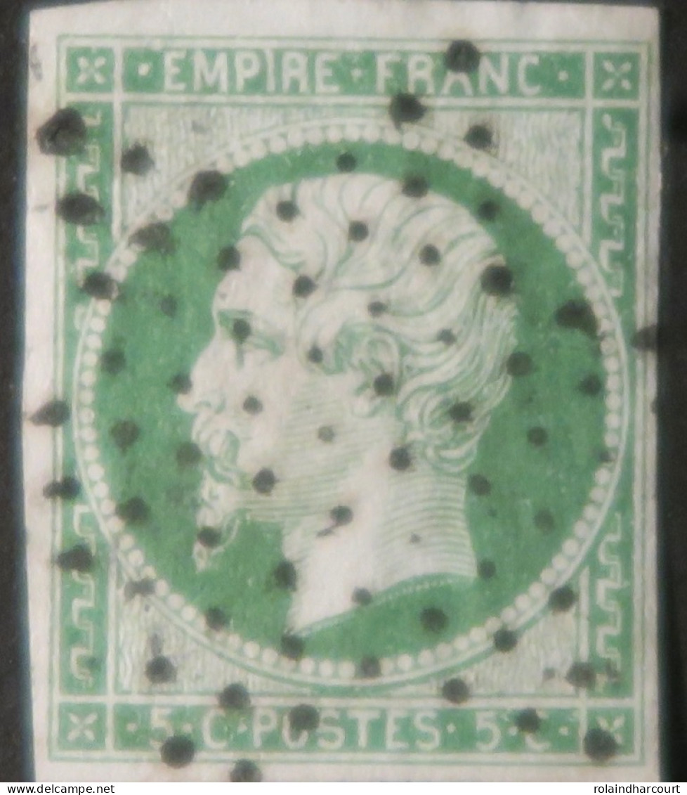 X1125 - NAPOLEON III N°12 Avec SUPERBE ETOILE MUETTE De PARIS - Cote (2024) : 100,00 € - 1853-1860 Napoleon III