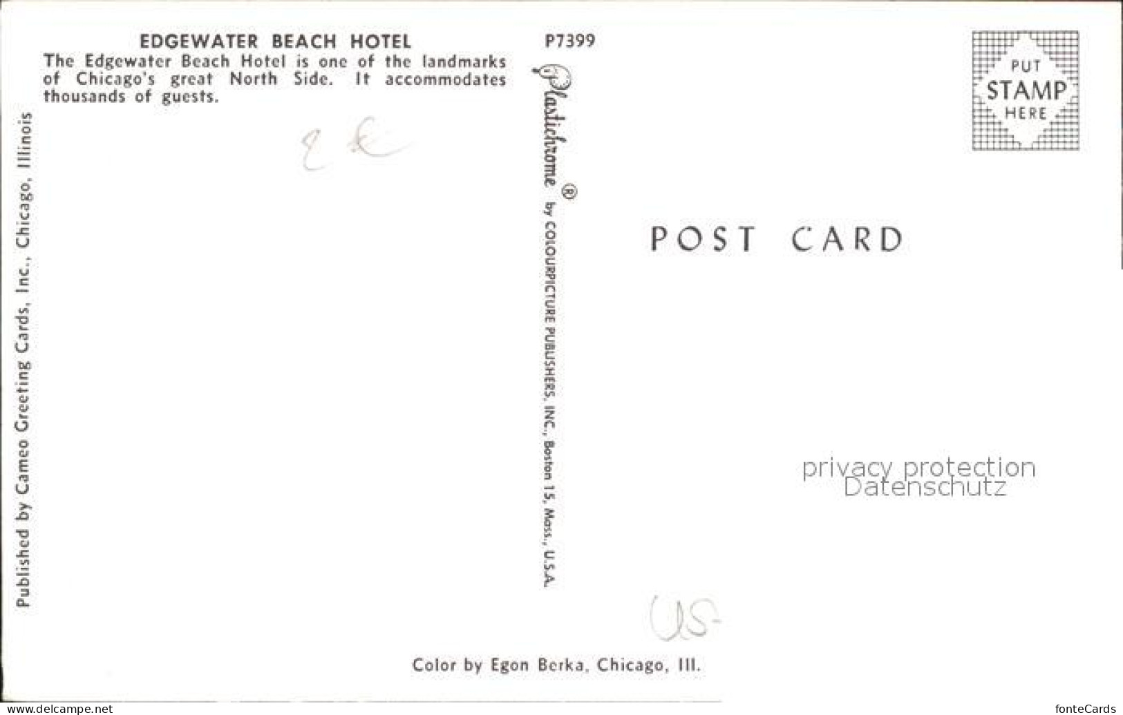 71970556 Chicago_Illinois Edgewater Beach Hotel - Andere & Zonder Classificatie