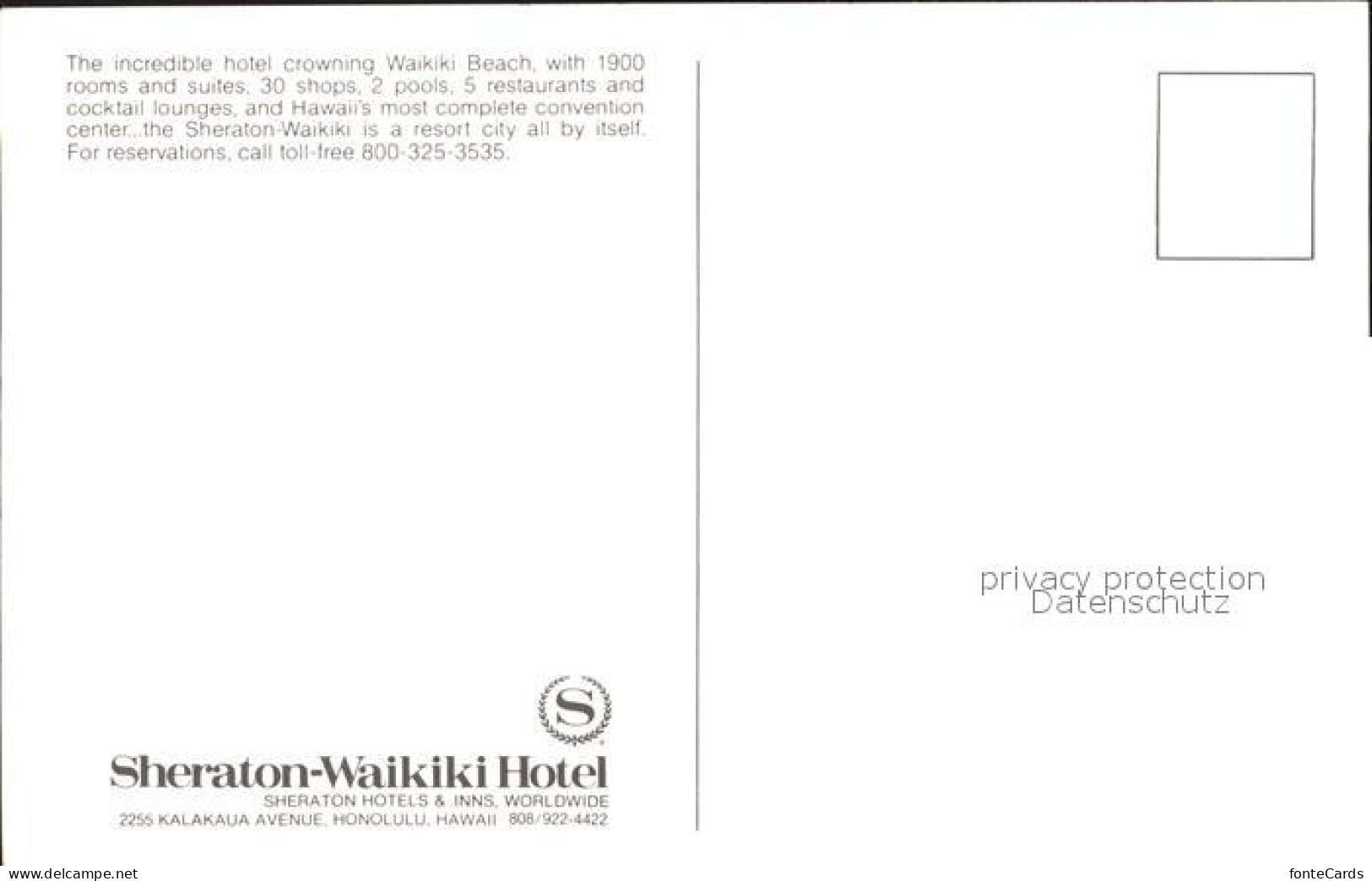 71940994 Waikiki Sheraton Waikiki Hotel Beach - Sonstige & Ohne Zuordnung