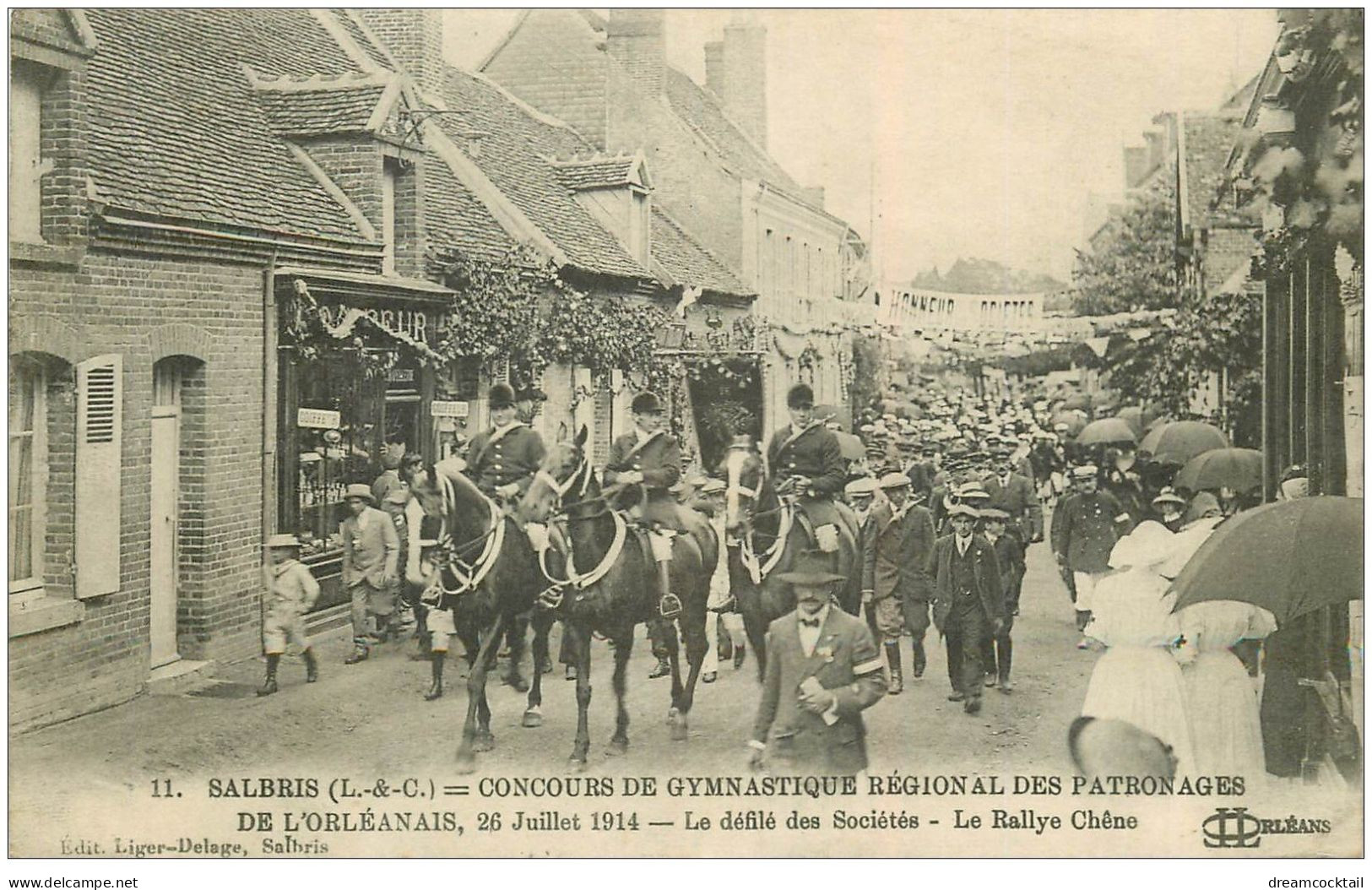 41 SALBRIS. Rallye Chêne Défilé Des Sociétés. Concours Gymnastique 1914 - Salbris