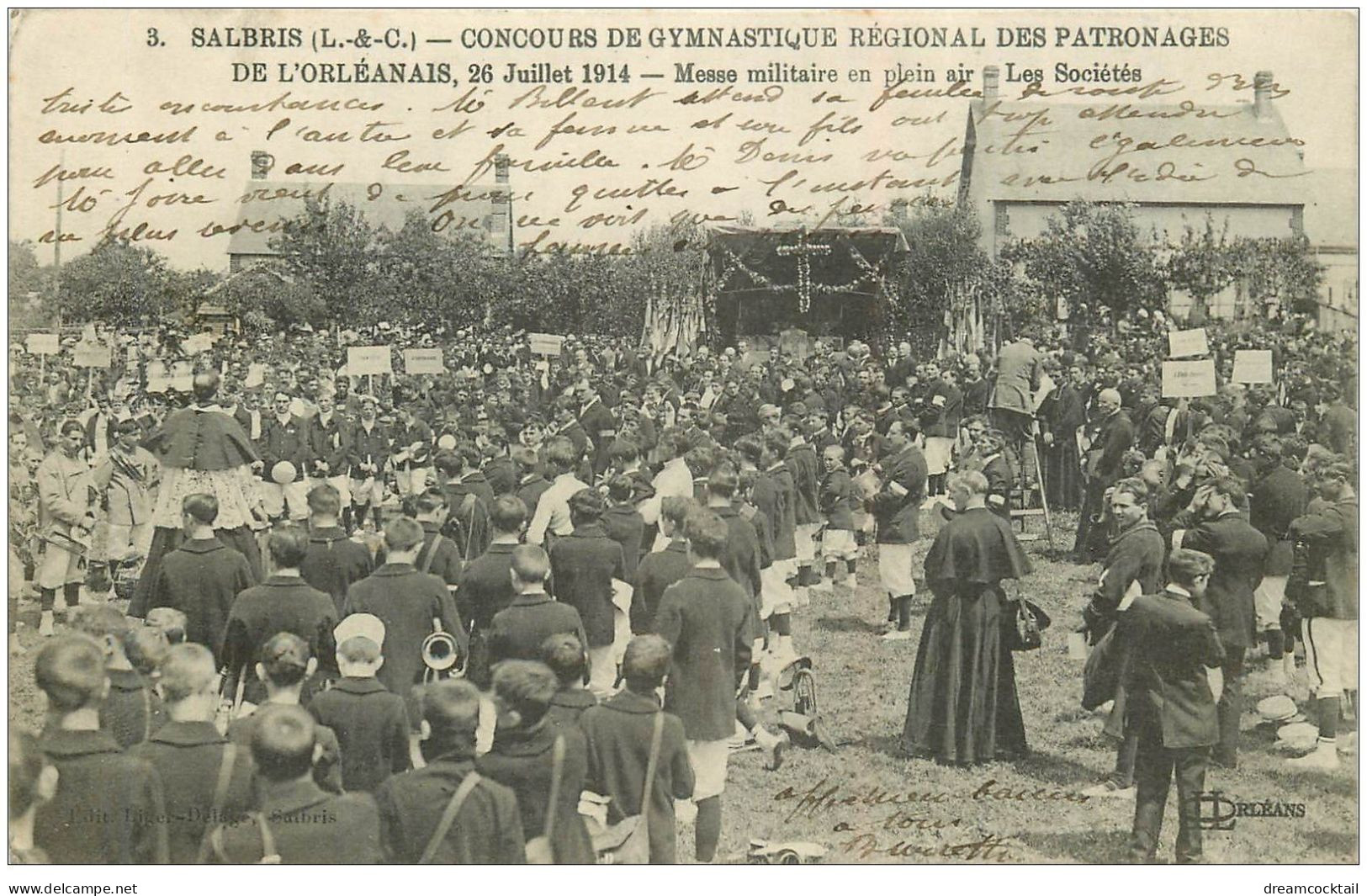 41 SALBRIS. Messe Militaire Concours De Gymnastique En 1914 - Salbris