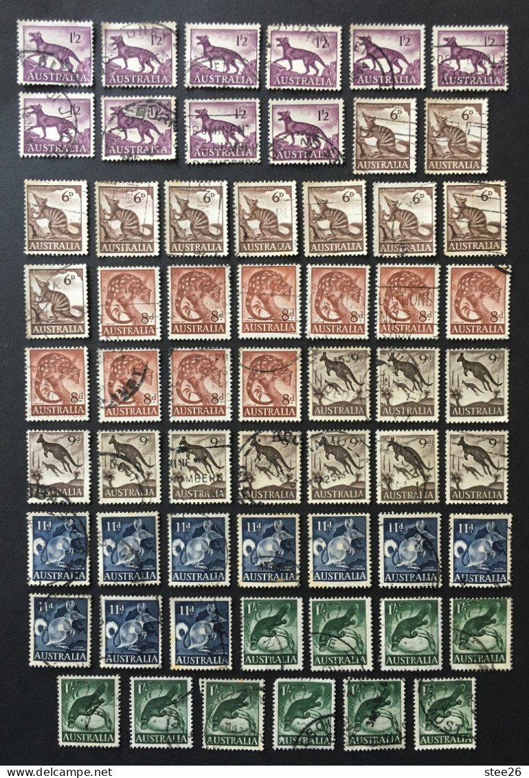 Australia 1959-62 Animal Definitives - 60 X Fine Used Stamps - Other & Unclassified