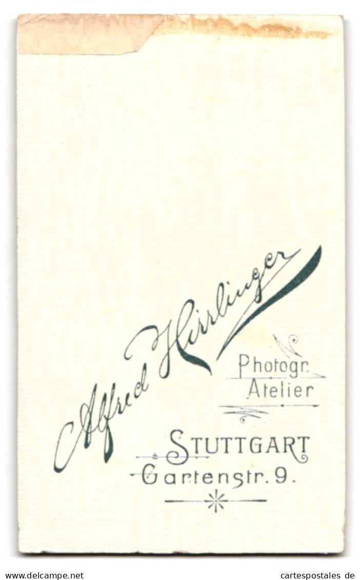 Fotografie Alfred Hirrlinger, Stuttgart, Portrait Junge Dame Im Eleganten Kleid Mit Puffärmeln  - Anonyme Personen