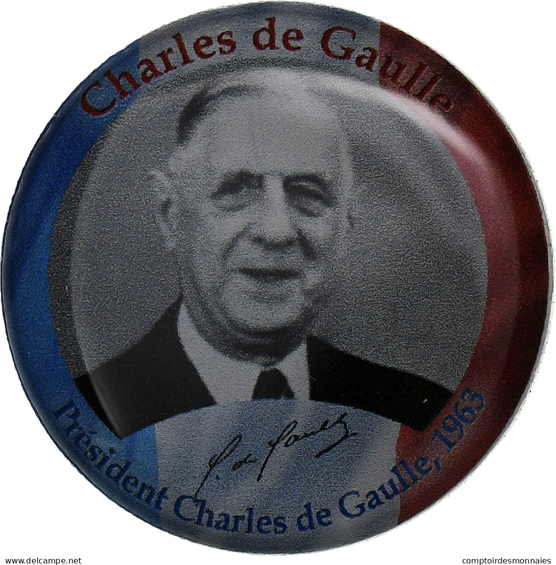 France, Jeton, Charles De Gaulle, Président De La République, Nickel, TTB - Andere & Zonder Classificatie