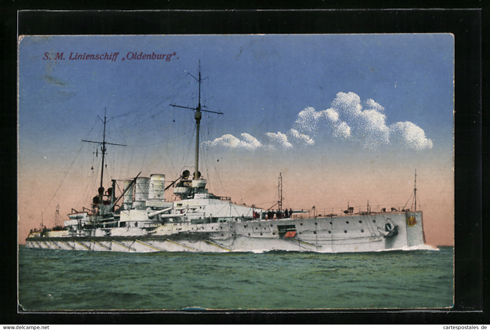 AK Kriegsschiff SM Linienschiff Oldenburg Auf See  - Guerre